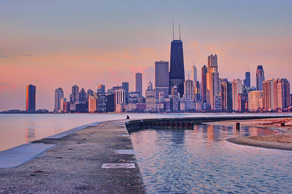 Hook Pier Poster featuring the photograph Hook Pier - North Avenue Beach - Chicago by Nikolyn McDonald