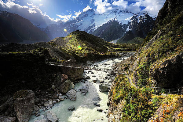Tranquility Poster featuring the photograph Hooker Valley Track, Mt. Cook by Atomiczen