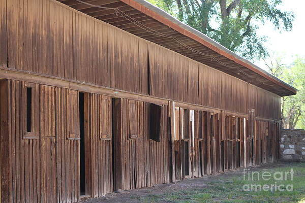Horse Poster featuring the photograph Horse Stables 2 at Fort Stanton New Mexico by Colleen Cornelius