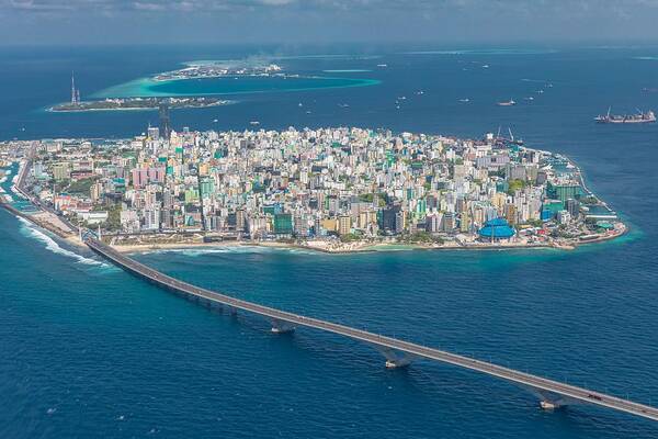 Landscape Poster featuring the photograph Island Of Male, The Capital Of Maldives by Levente Bodo