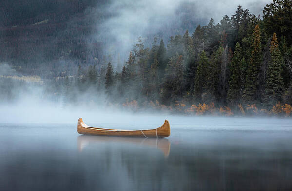 Boat Poster featuring the photograph Jasper, Canada by Alexander Lozitsky