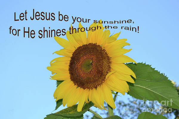 Nikonnew Poster featuring the mixed media Jesus Sunshine by Lori Tondini