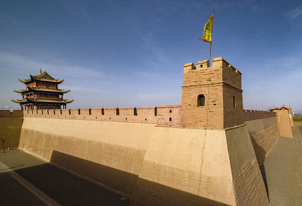 China Poster featuring the photograph Jiayuguan Pass Western Great Wall Jiayuguan Gansu China by Adam Rainoff