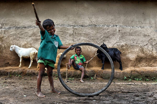 Child Poster featuring the photograph Joy Of Childhood by Avishek Das