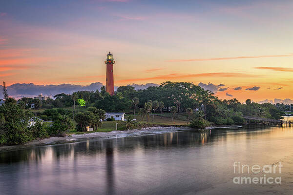 Scenics Poster featuring the photograph Jupiter Inlet Light House by Sean Pavone