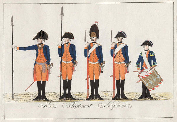 Hessian Poster featuring the painting Krais Regiment Hemel by J.H. Carl