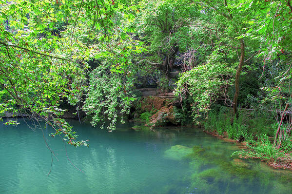 Turkish Riviera Poster featuring the photograph Lake in the Kursunlu Waterfall Nature Park by Sun Travels
