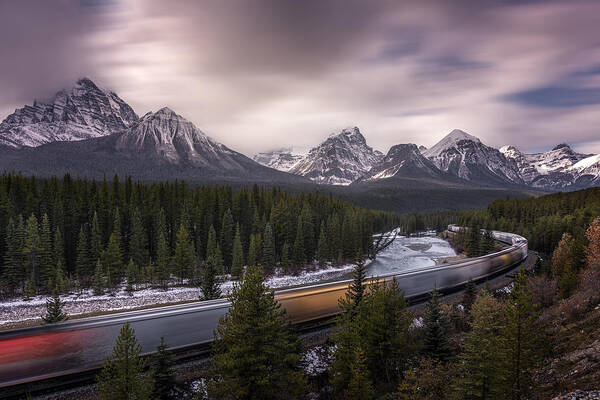 Train Poster featuring the photograph Last Train To Light by Jorge Ruiz Dueso