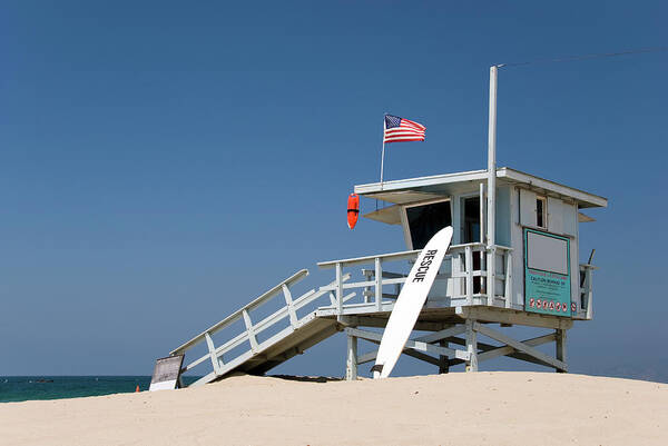 Bodyguard Poster featuring the photograph Lifeguard Station At The Beach by Frankvandenbergh