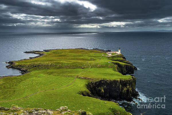 Adventure Poster featuring the photograph Lighthouse Of Neist Point At The Coast Of The Isle Of Skye In Scotland by Andreas Berthold