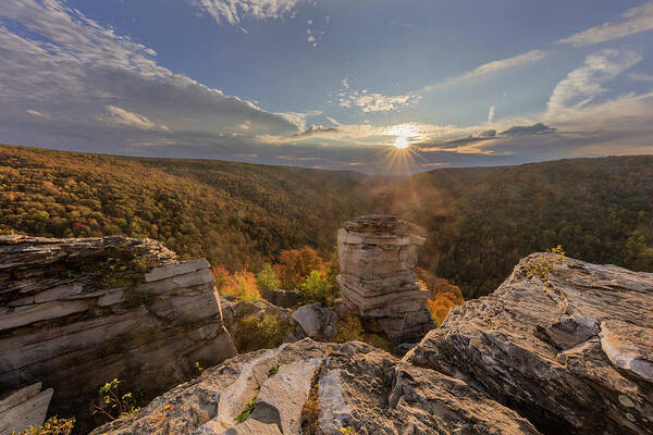 Appalachian Mountains Poster featuring the photograph Lindy Point Overlook In Blackwater by Chuck Haney