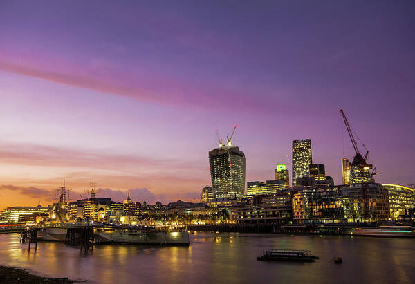 Tranquility Poster featuring the photograph London City Sunset by Matt Parry Photography