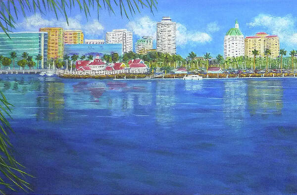 Long Beach Shoreline Poster featuring the painting Long Beach Shoreline by Amelie Simmons