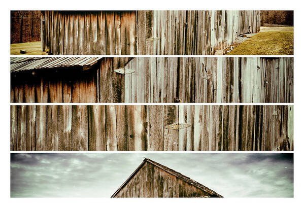 Lost Creek Poster featuring the photograph Lost Creek Barn Tetraptych by Marianne Campolongo