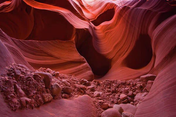 Tranquility Poster featuring the photograph Lower Antelope Canyon by By Michael A. Pancier