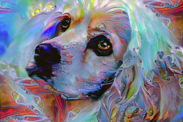 Cocker Spaniel Poster featuring the digital art Lucky the Cocker Spaniel by Peggy Collins