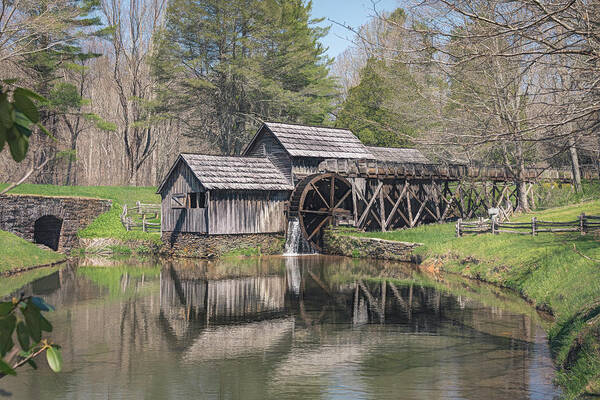 Landscape Poster featuring the photograph Mabry Mill by Cindy Lark Hartman