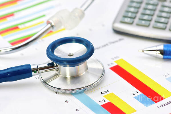 Medical Poster featuring the photograph Medical Financial Analysis by Sherry Yates Young/science Photo Library