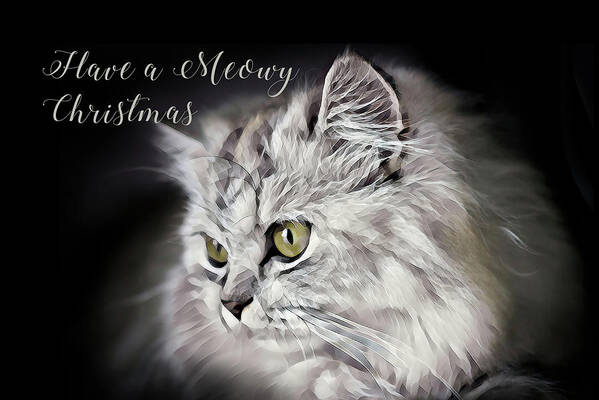 Photography Poster featuring the digital art Meowy Christmas by Terry Davis