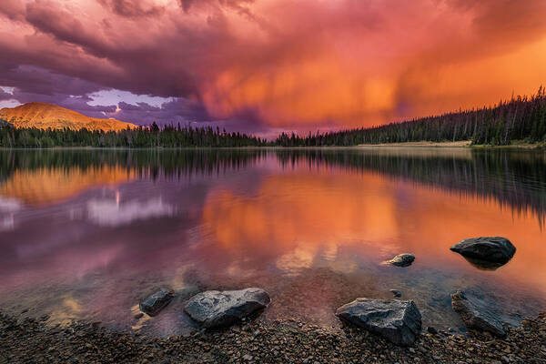 Utah Poster featuring the photograph Mirror Lake Sunet by Michael Ash