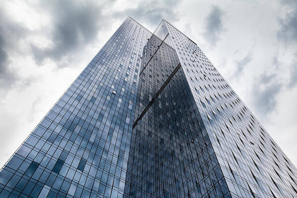 Skyscrapers Poster featuring the photograph Mirroring by Luca G Maiorano