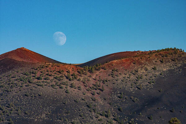 National Monument Poster featuring the photograph Moonrise Over Sunset Crater by Al Hann