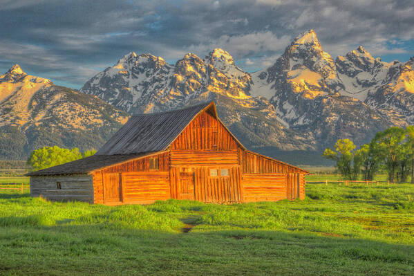 Mormon Row Poster featuring the photograph Mormon Row Barn 2011-06 16 by Jim Dollar