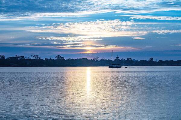 River Poster featuring the photograph Morning on the River by Mary Ann Artz