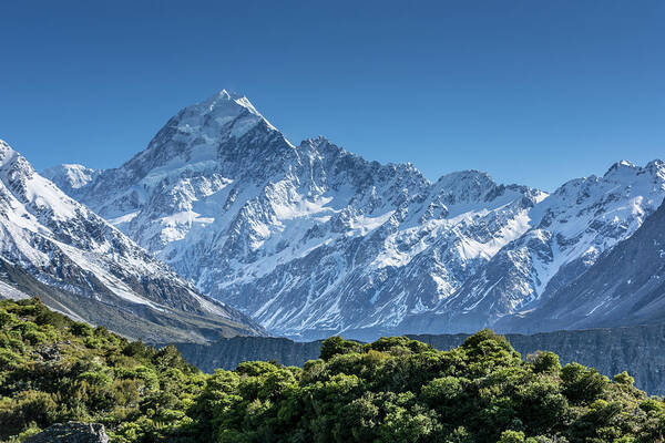 Mount Cook Poster featuring the photograph Mount Cook Aoraki Massif by Mark Hunter
