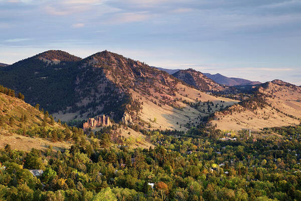 Scenics Poster featuring the photograph Mount Sanitas And Fall Colors In by Beklaus