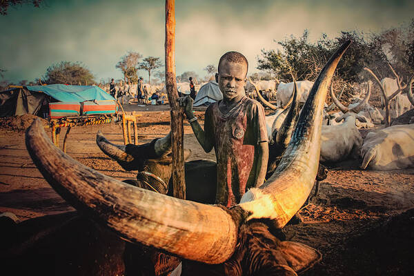 Child Poster featuring the photograph Mundari Child by Svetlin Yosifov