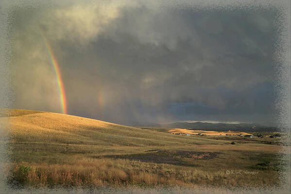 Scenic Poster featuring the photograph My Sky View #5 Rainbows and Clouds by Kae Cheatham