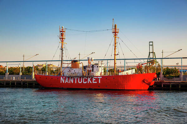 Estock Poster featuring the digital art Nantucket Lightship In Brooklyn Ny by Lumiere