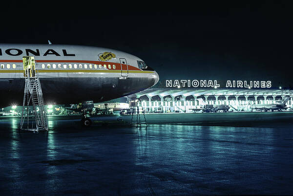 National Airlines Poster featuring the photograph National DC-10-30 Fly Me - Tammy by Erik Simonsen
