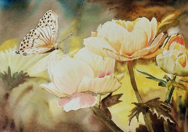 Butterfly Poster featuring the painting Natures Best by Sandie Croft