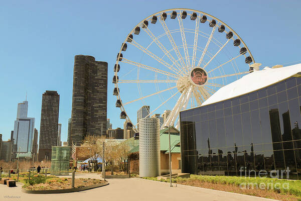 Navy Pier Poster featuring the photograph Navy Pier Chicago by Veronica Batterson
