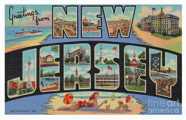 Greetings Poster featuring the photograph New Jersey Greetings - version 1 by Mark Miller