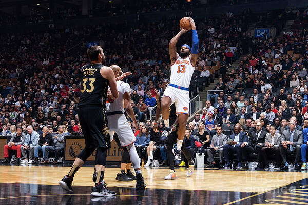 Marcus Morris Sr Poster featuring the photograph New York Knicks V Toronto Raptors by Mark Blinch
