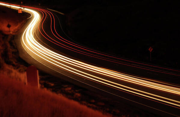 Grass Poster featuring the photograph Night Road by Copyright Crossland Photography 2009