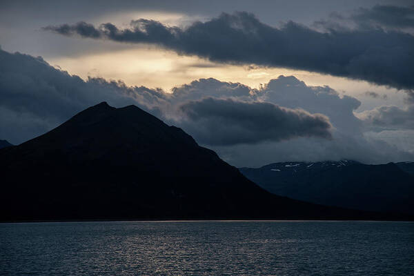 Hallo Bay Poster featuring the photograph Nightfall in Hallo Bay by Mark Hunter