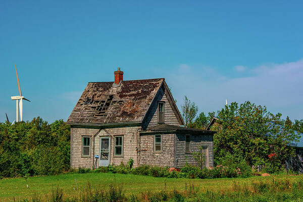 Vernacular Home Poster featuring the photograph Old House, Maritimes Canada by Douglas Wielfaert