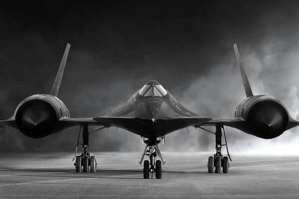 Aviation Poster featuring the digital art Nose To Nose SR-71 by Peter Chilelli