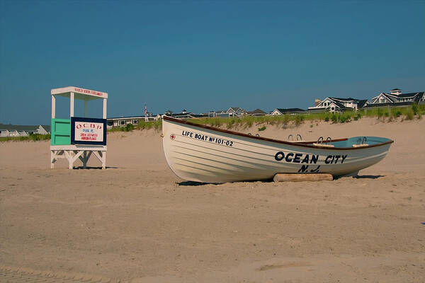 Ocean City Poster featuring the photograph Ocean City Park Place Beach by Kristia Adams