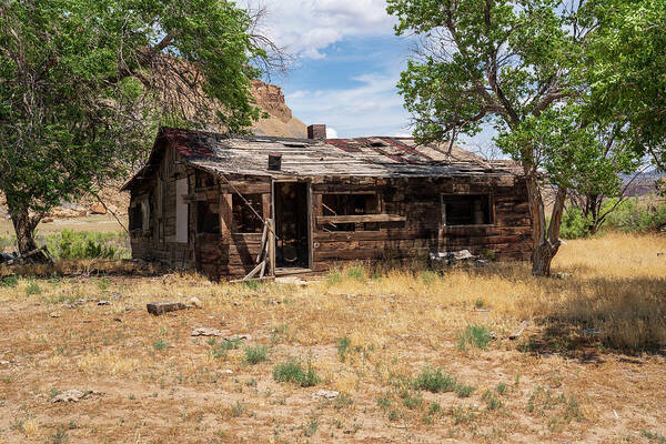 Nostalgia Poster featuring the photograph Old abandoned house in the Utah desert by Kyle Lee