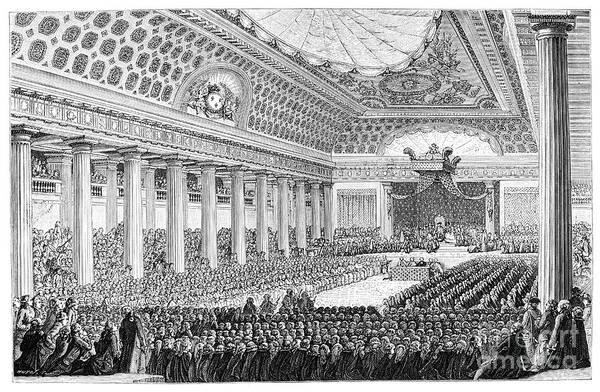 Engraving Poster featuring the drawing Opening Of The Estates General by Print Collector
