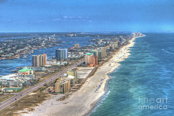 Orange Beach East Poster featuring the photograph Orange Beach East by Gulf Coast Aerials -