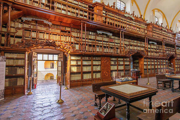 Biblioteca Palafoxiana Poster featuring the photograph Palafoxiana Library by Inge Johnsson
