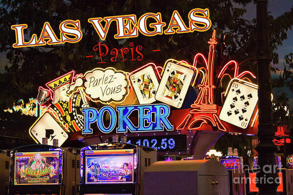 Las Vegas Poster featuring the photograph Parlez Vous Poker by Tatiana Travelways