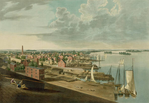 Scenic Poster featuring the painting Philadelphia. From Fairmount looking down the river Schuylkill by Unknown
