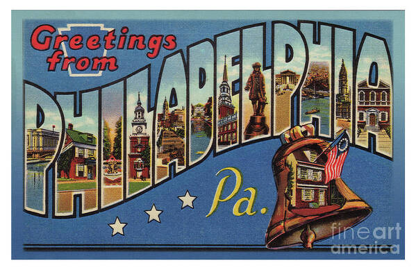 Philadelphia Poster featuring the photograph Philadelphia Greetings by Mark Miller